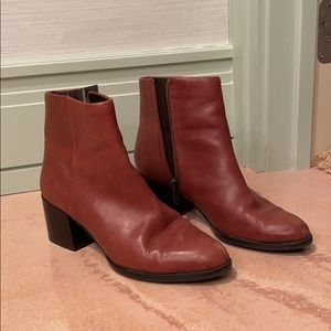 Sam Edelman JOEY Brown Leather Heeled Booties